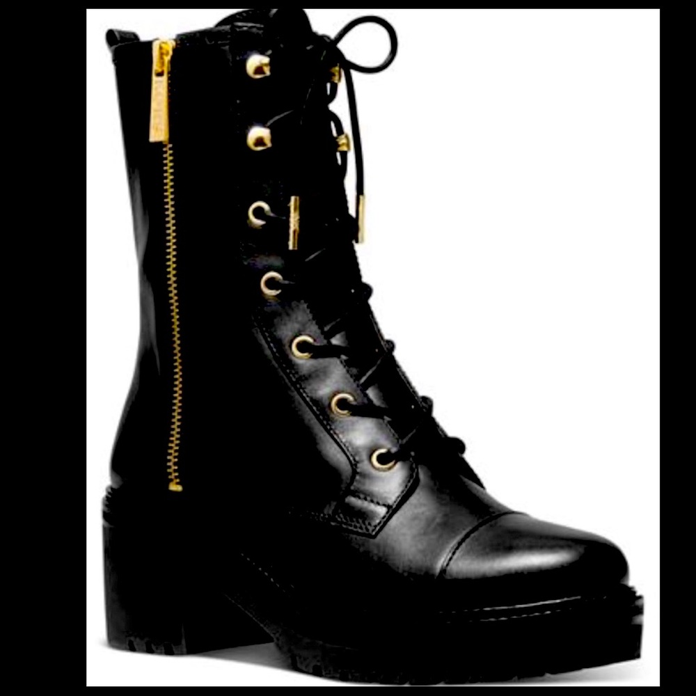 ☆ NEW NEVER USED ☆ Michael Kors Anaka Leather Combat Boot SIZE 8.5 M